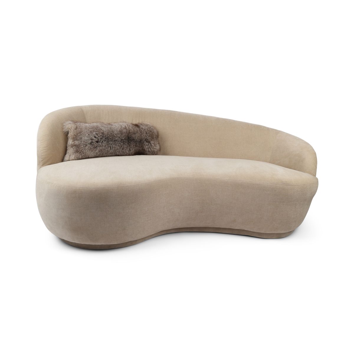 Premium Vos Kussen | Kasjmier Achterkant | Noorwegen | Saffier | 30x65 cm