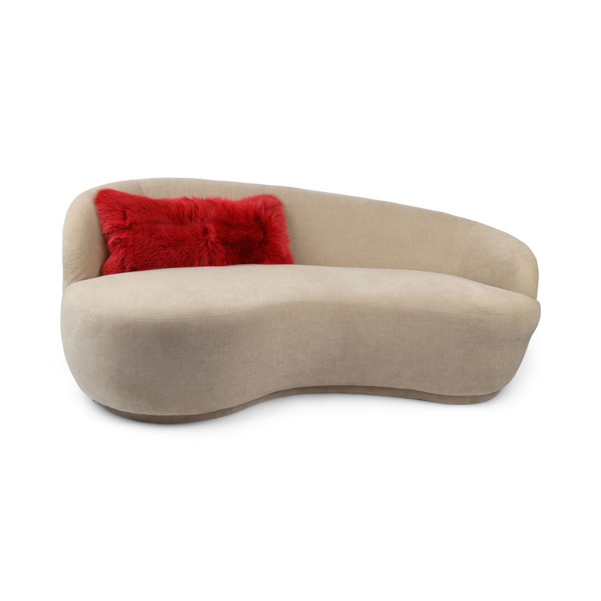 Premium Vos Kussen | Kasjmier Achterkant | Noorwegen | Rood | 50x20 cm