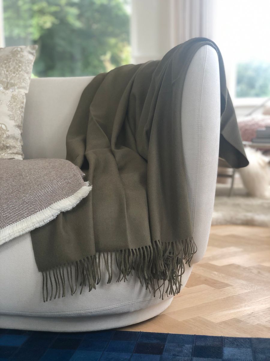 Amanda Plaid | 100% Alpaca wol Donkergrijs