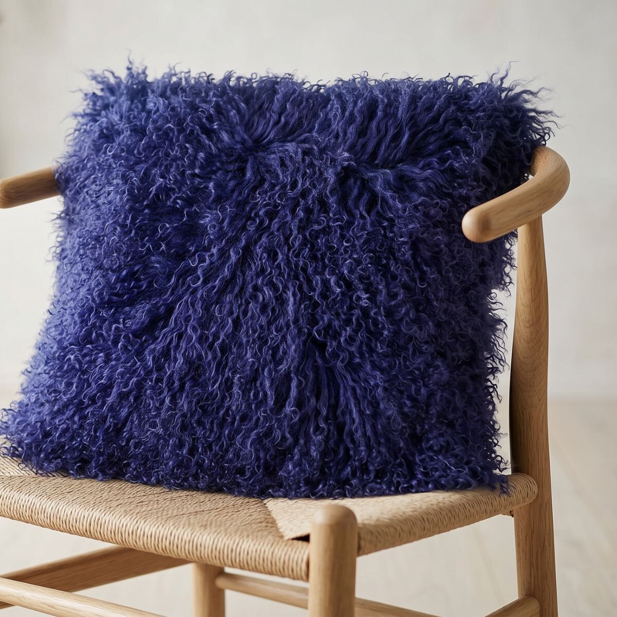 Curly Kussen Marineblauw