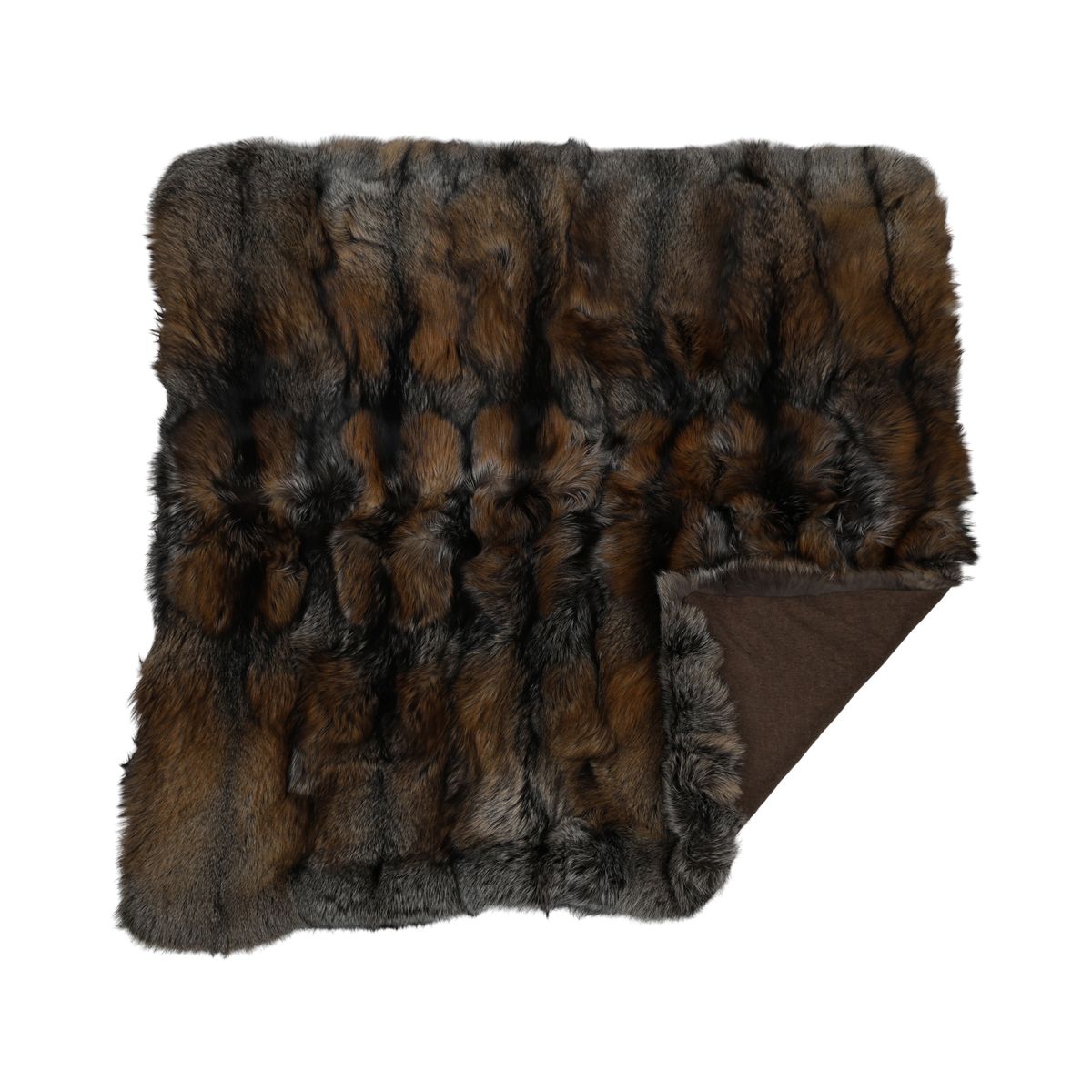 Premium Vos Plaid | Kasjmier Achterkant | Gold Cross | 150x160 cm