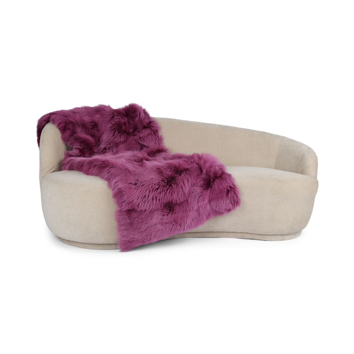 Premium Vos Plaid | Kasjmier Achterkant | Druifpaars | 180x70 cm