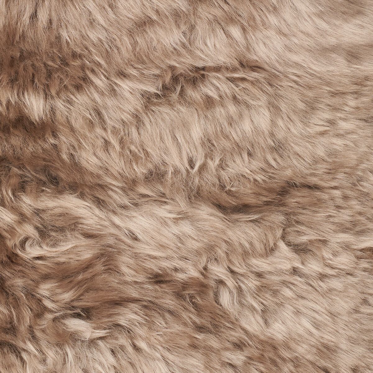 Skandi Ronde Loungestoel | Langharige Schapenvacht Taupe