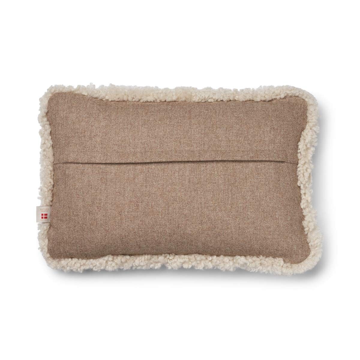 Kortharig Schapenvacht Kussen | KW rand | 52x52 cm | 34x52 cm Beige/Parel