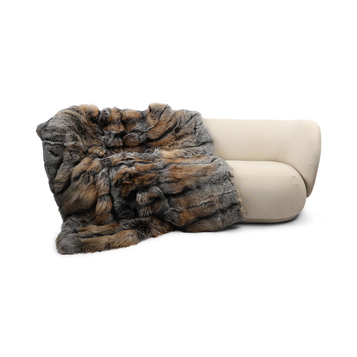 Premium Vos Plaid | Kasjmier Achterkant | Gold Cross | 180x150 cm