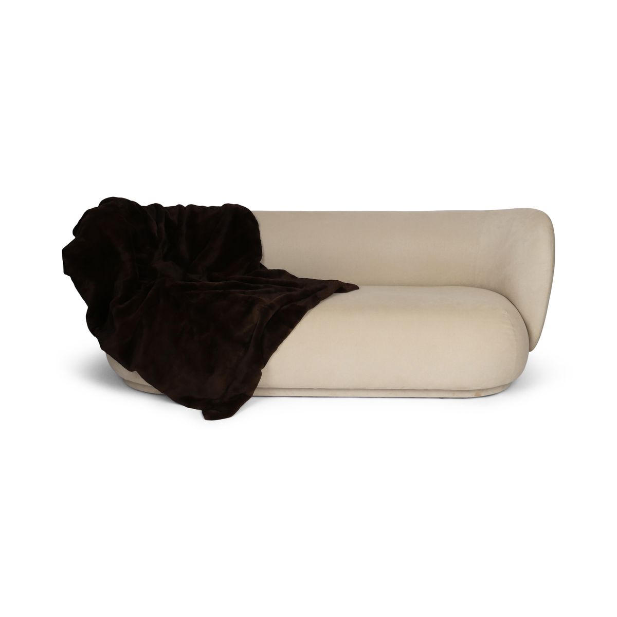 Deense Nerts Plaid | Kasjmier Achterkant | Donkerbruin | 20x150 cm