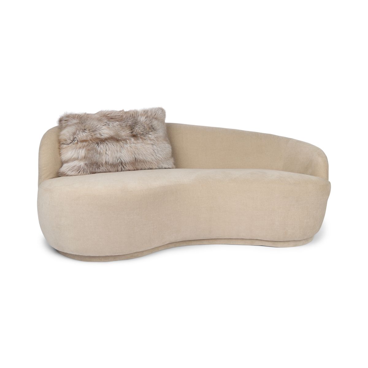 Premium Vos Kussen | Kasjmier Achterkant | Noorwegen | Latte | 54x76 cm