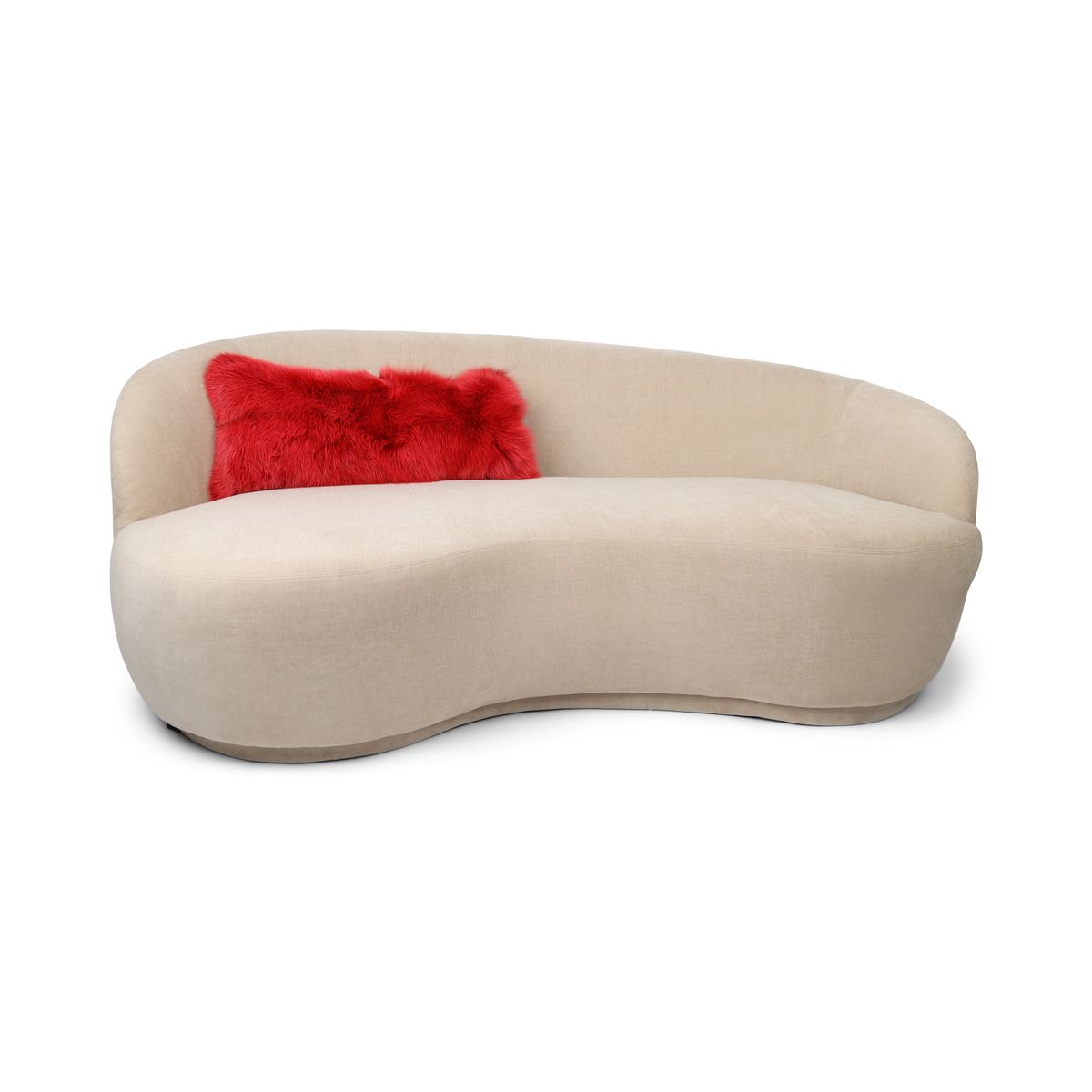 Premium vossenkussen | Kasjmier achterkant | Noorwegen | Rood | 30x68 cm