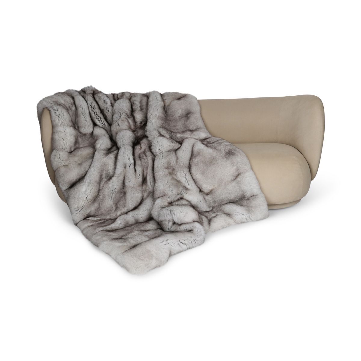 Premium Vos Plaid | Kasjmier achterkant | Blauwe vos | 240x160 cm