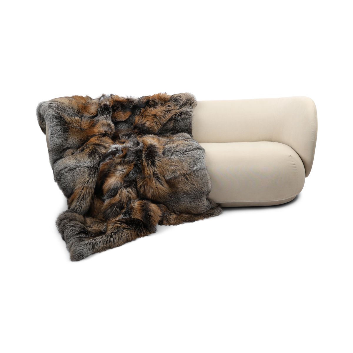 Premium Vos Plaid | Kasjmier Achterkant | Gold Cross | 160x200 cm