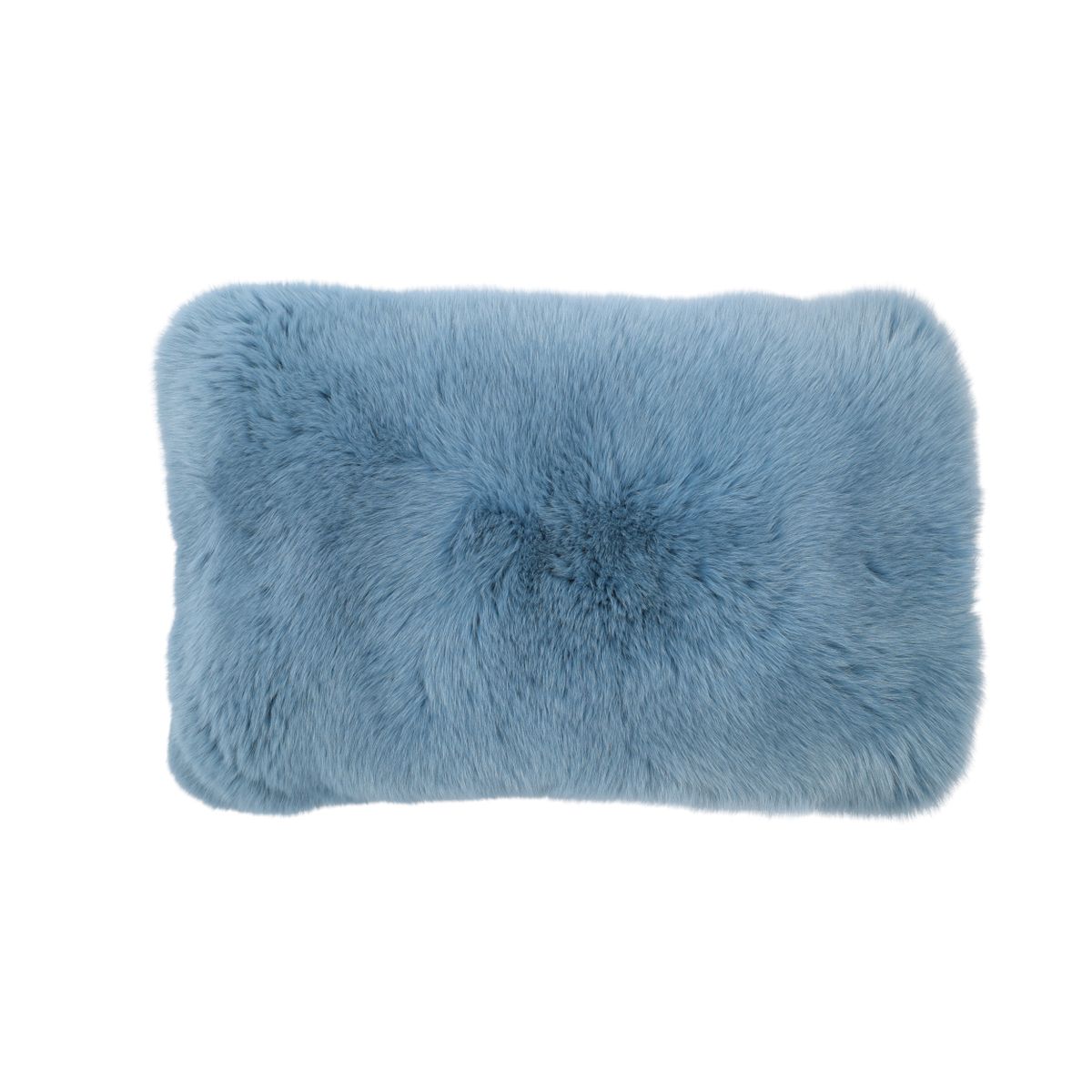 Premium Vos Kussen | Kasjmier Achterkant | Noorwegen | Hemelsblauw | 48x30 cm