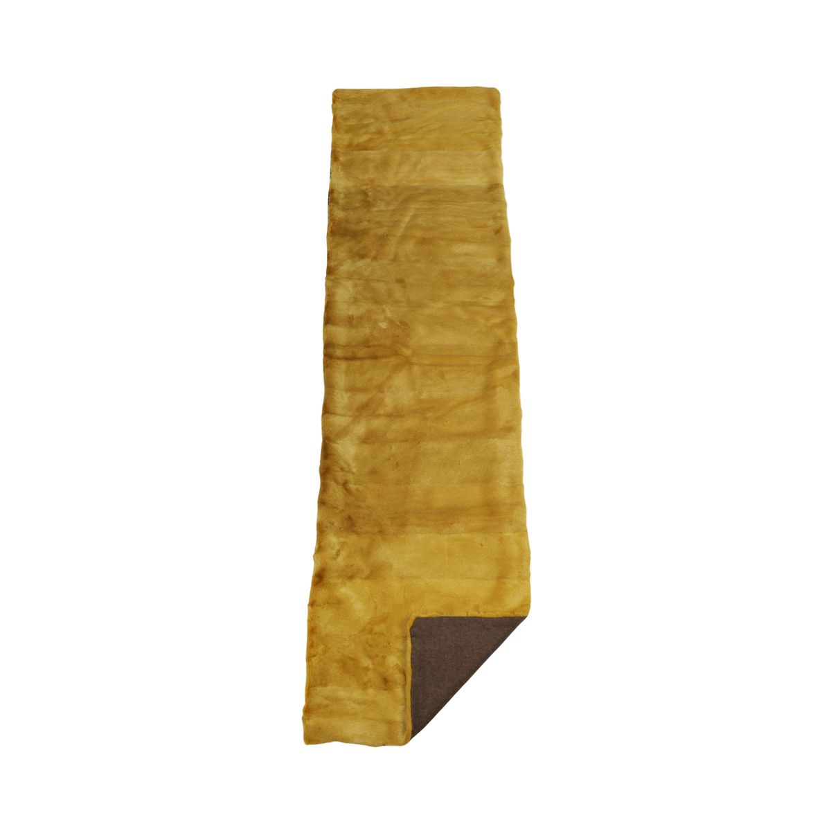 Deense Nerts Plaid | Kasjmier Achterkant | Mosterd Geel | 53x204 cm
