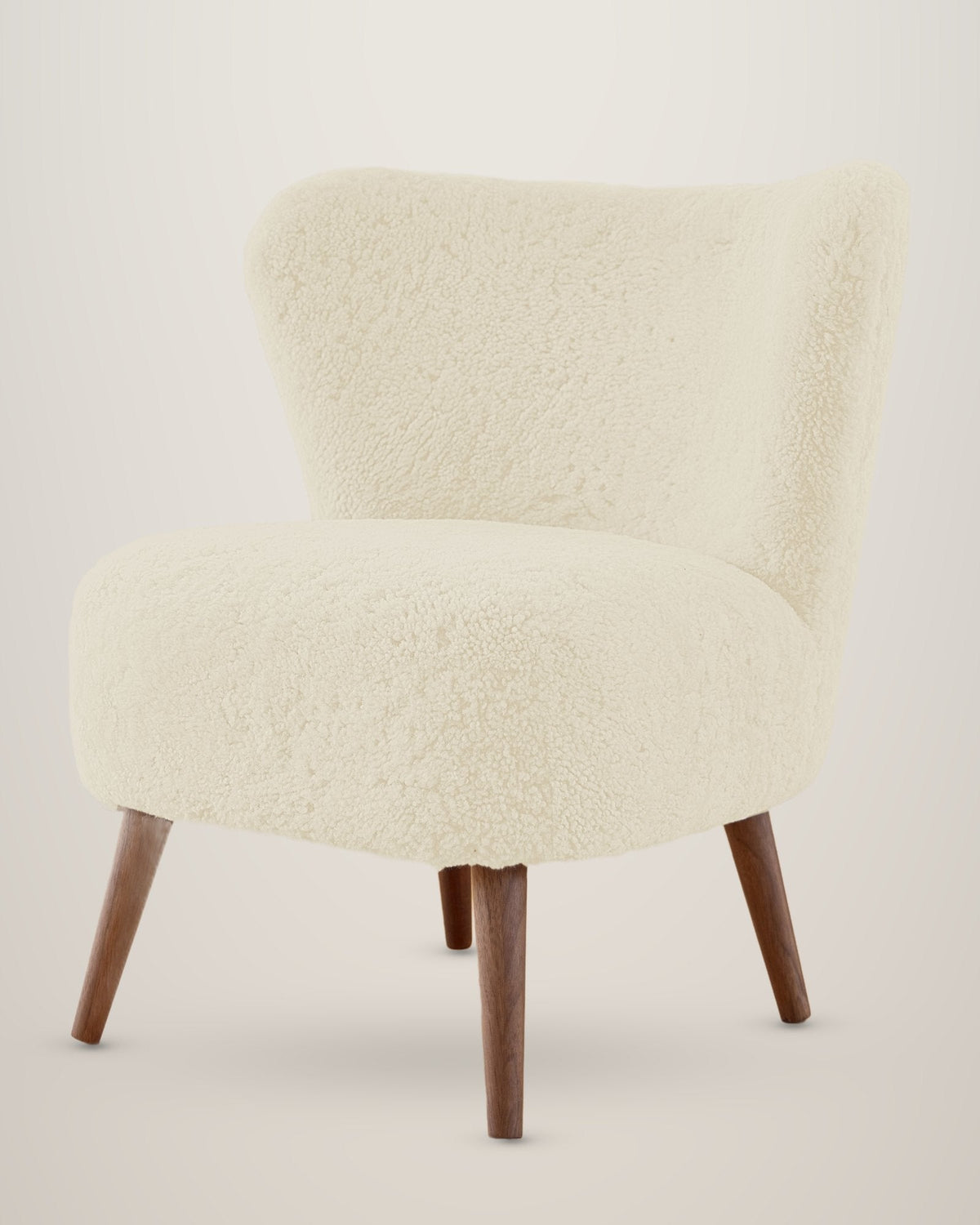 Fauteuil met kortharige lamsvacht – Wit